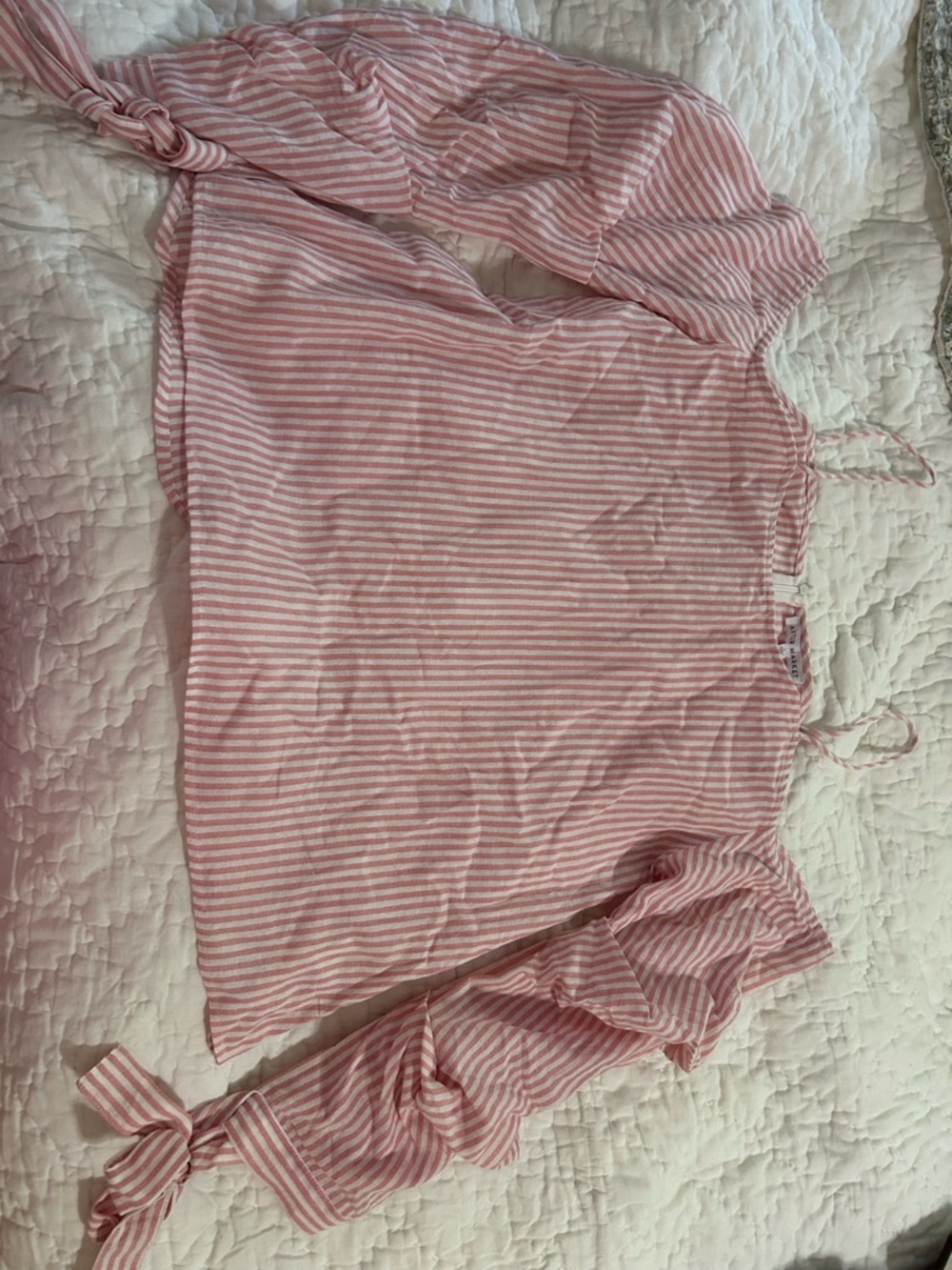 After Market Pink & White Striped Summer Top